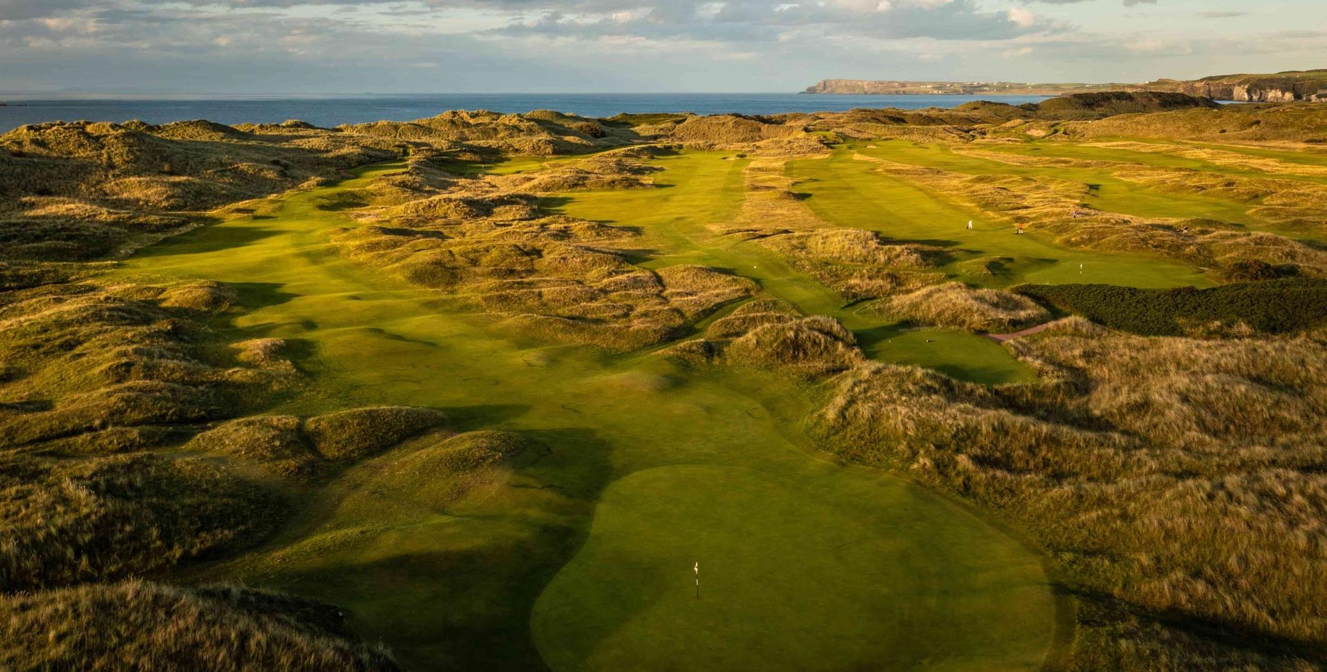 Aerial view of Royal Portrush course