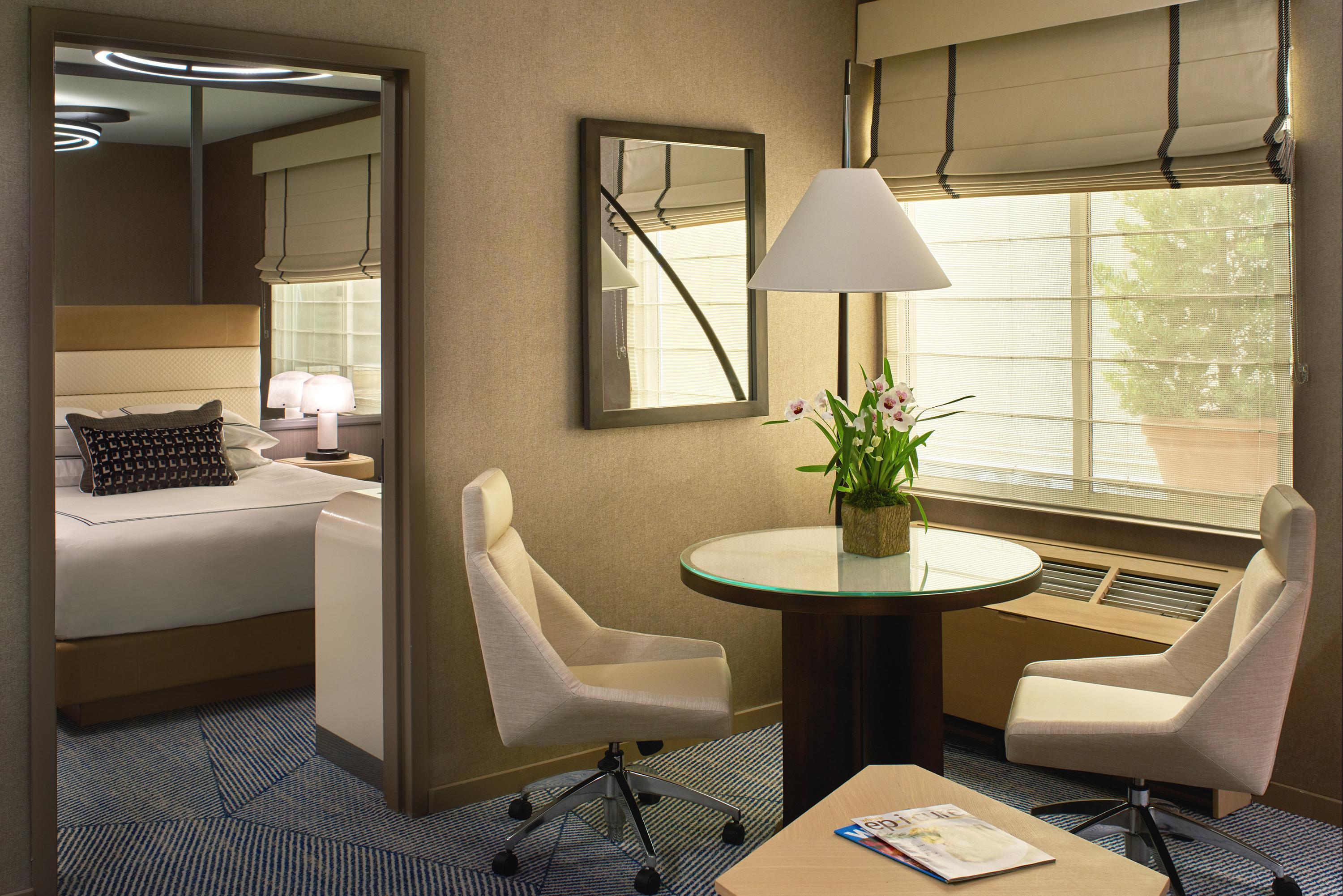 Siting room as part of a double bed suite at the Hotel Zoe Fisherman's Wharf