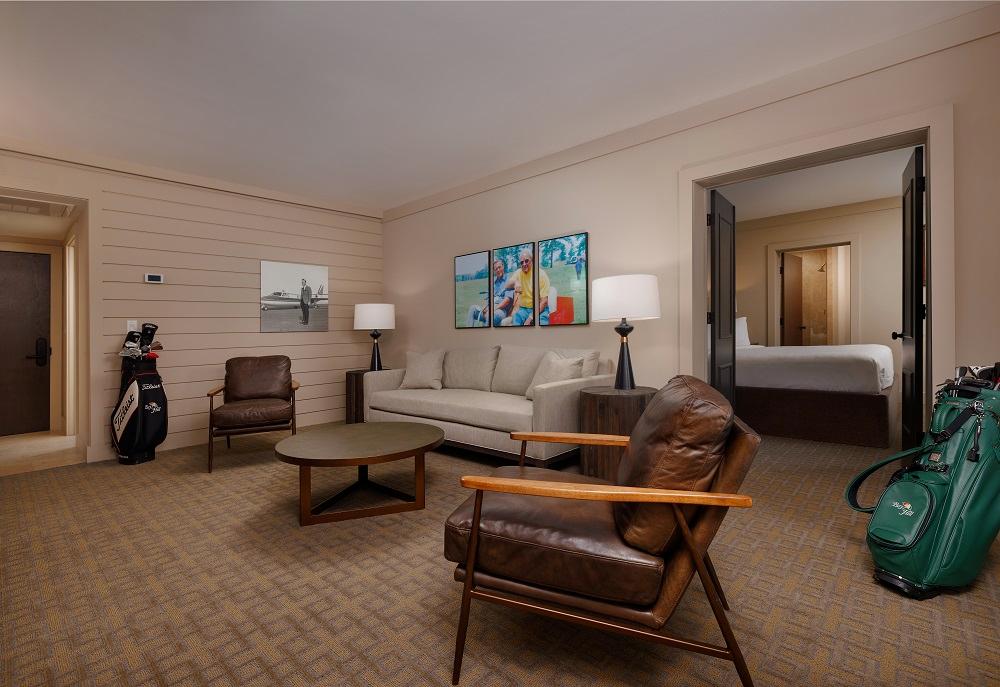 Lounge area in a suite