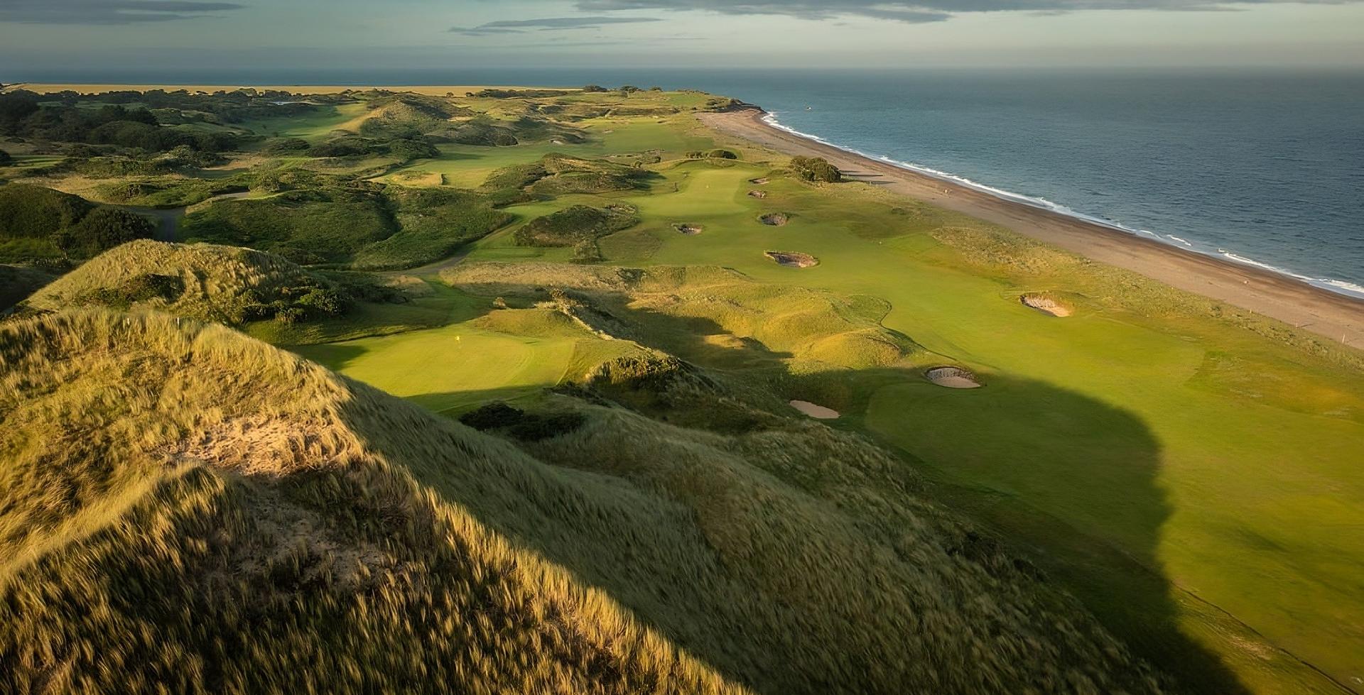 Birdseye view of the coastal European Golf Club