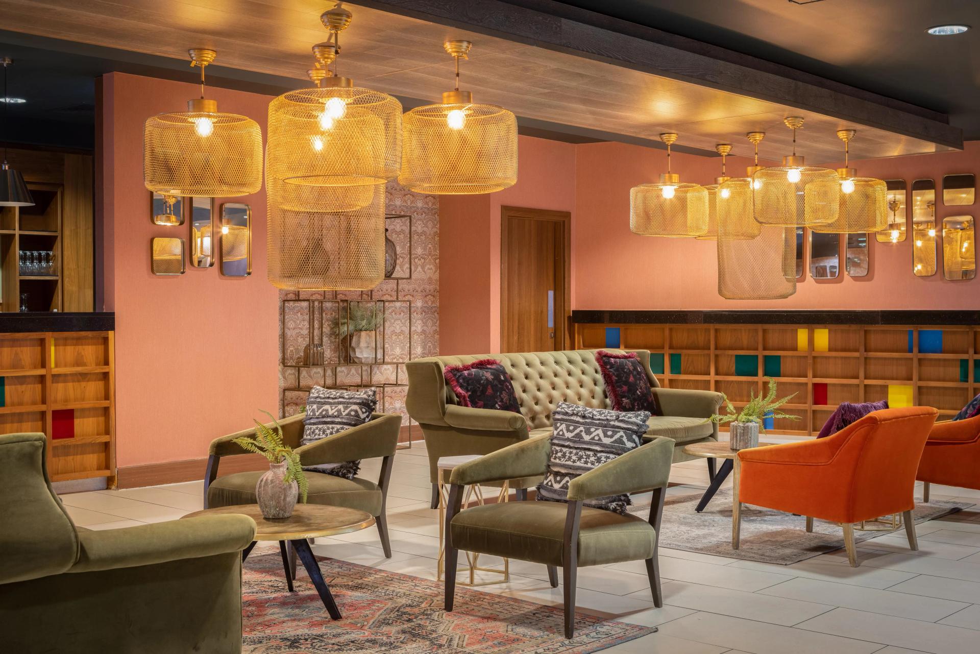 Lounging area at the hotel