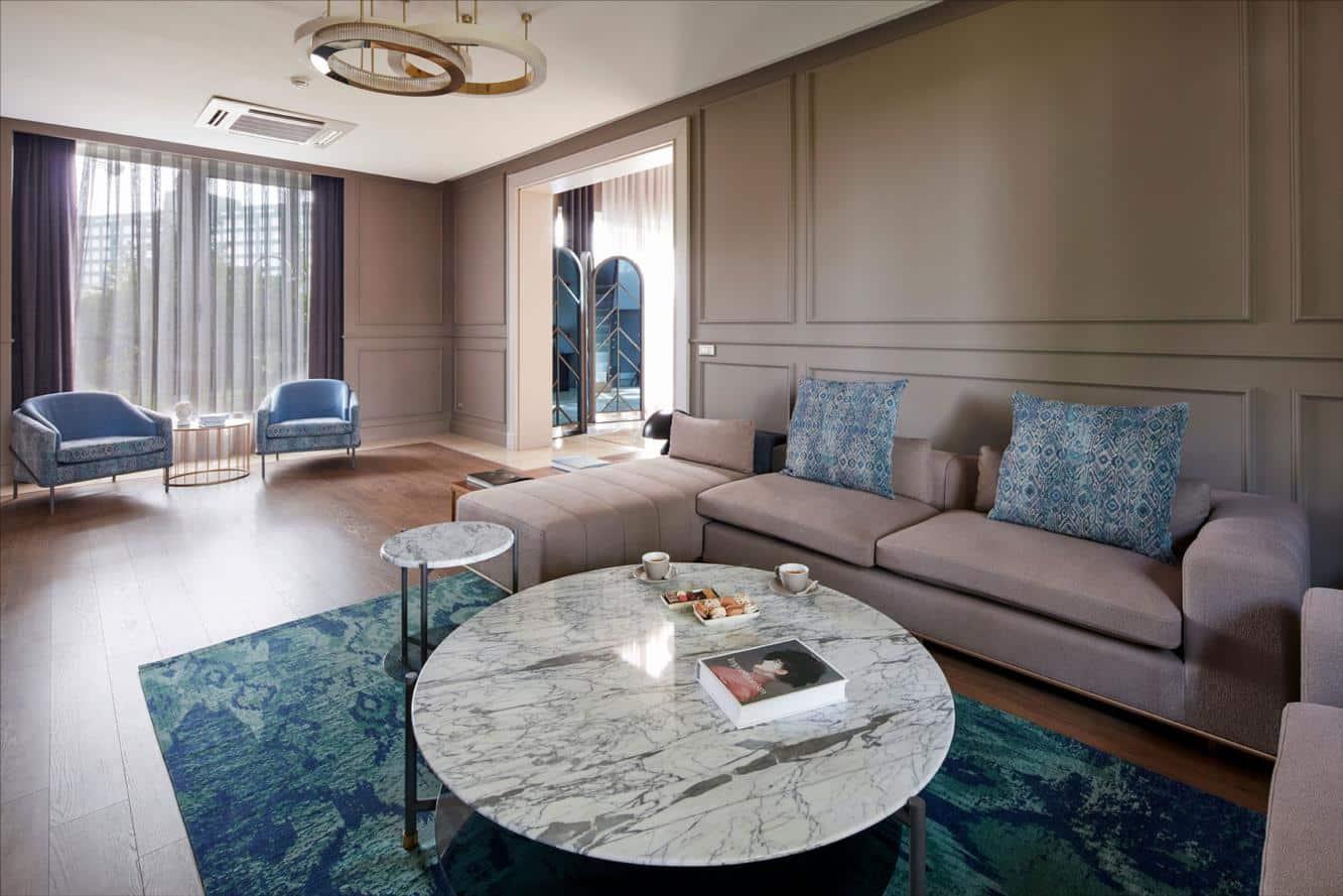 Living room as part of a villa at the resort