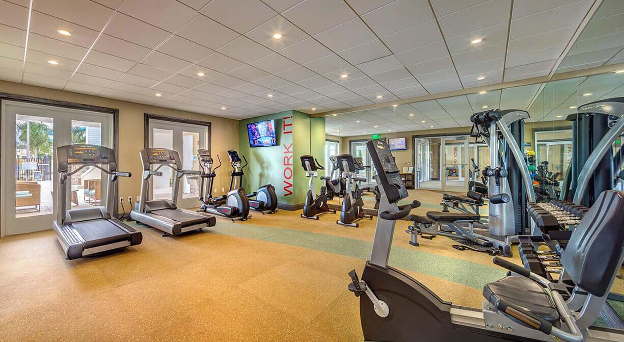 Indoor gym at the Encore Resort at Reunion