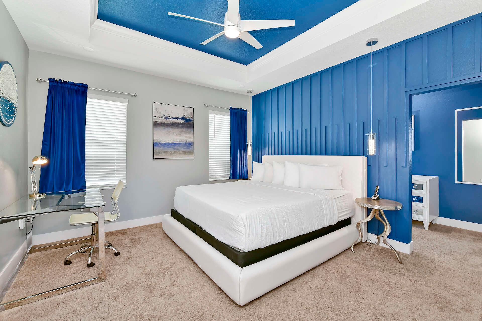 A double bed room as part of a villa at the resort