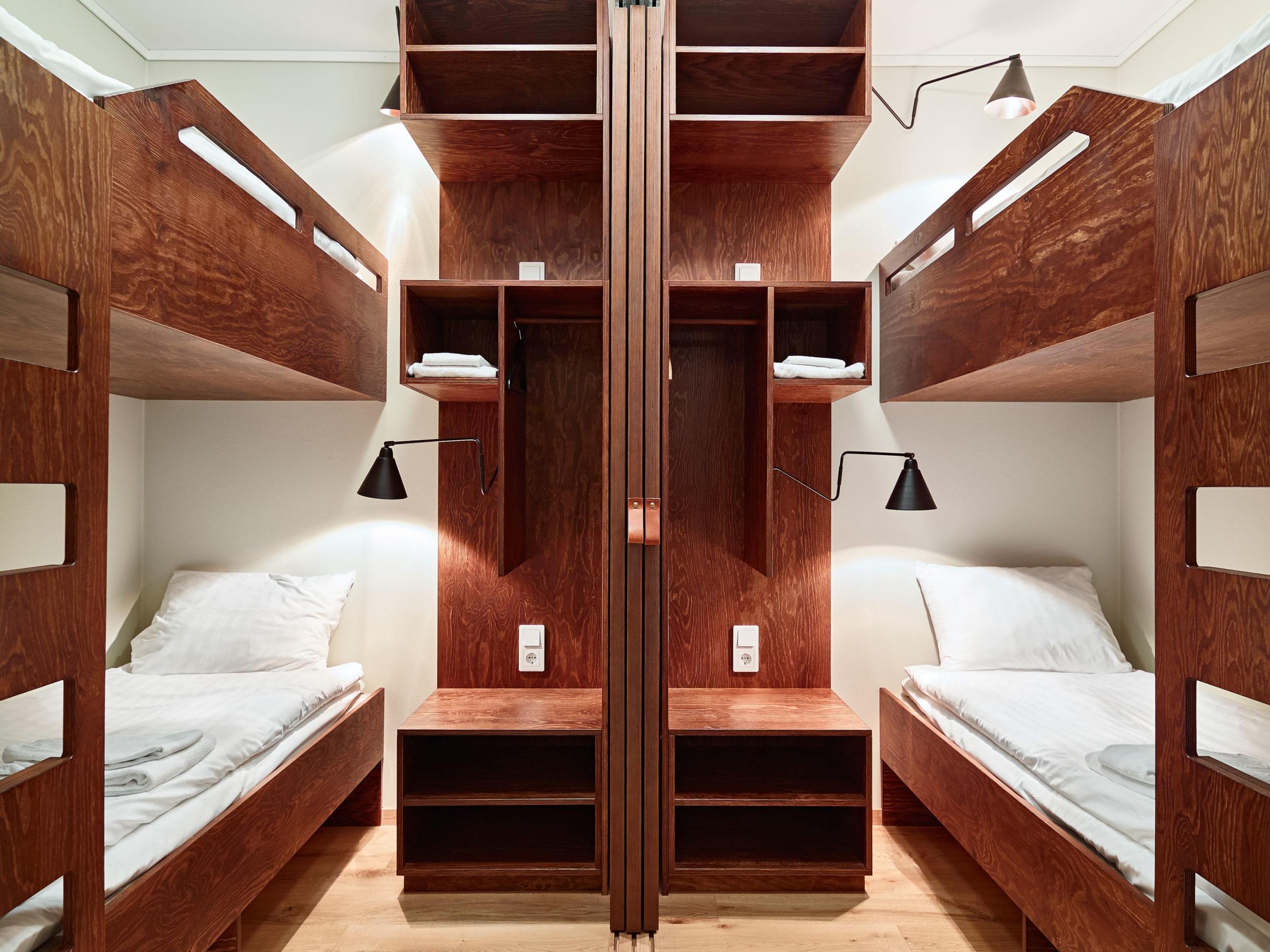 A 4 bed bunkbed room at the Öijared Resort