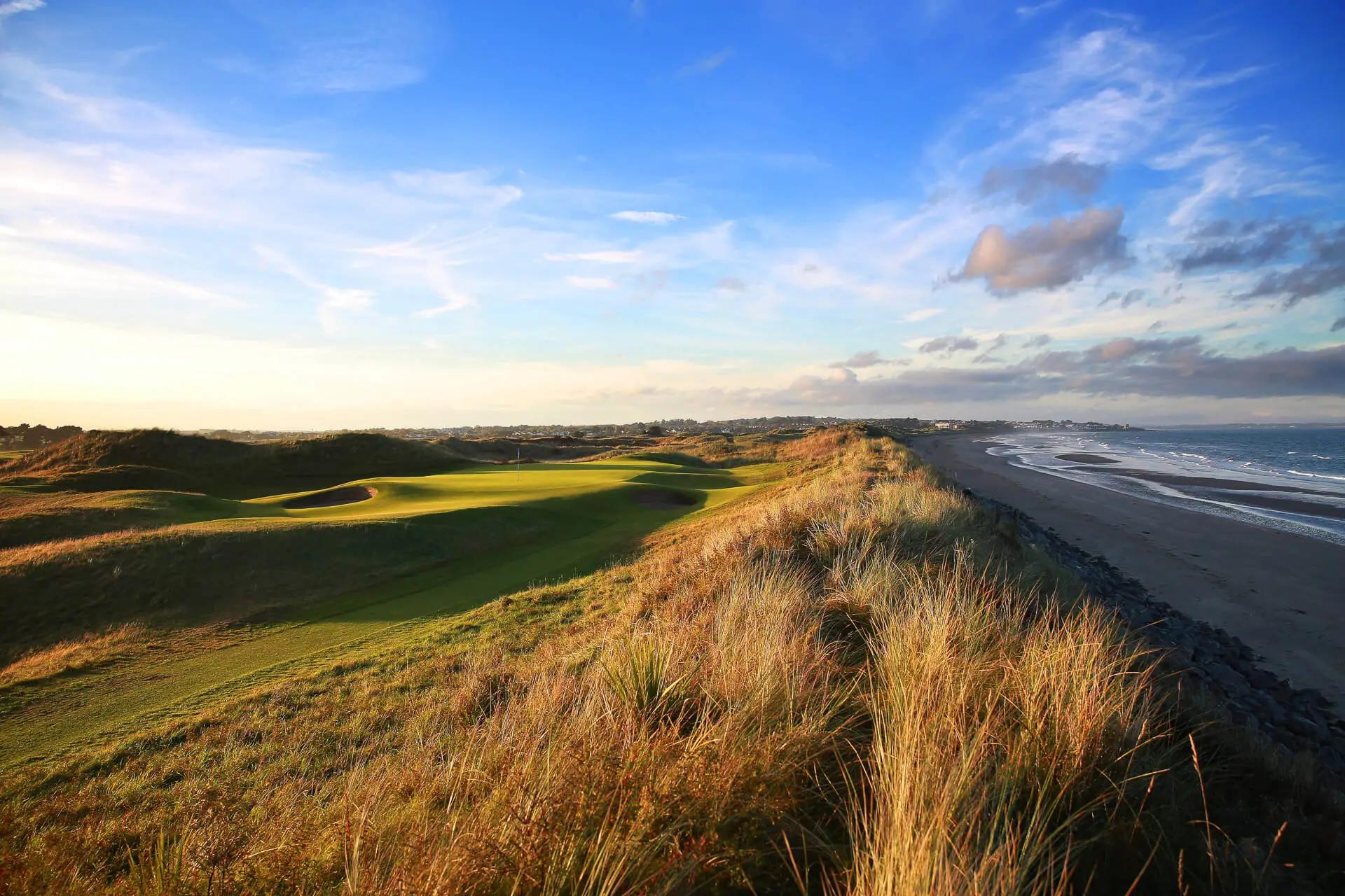A coastal fairway with a mature rough