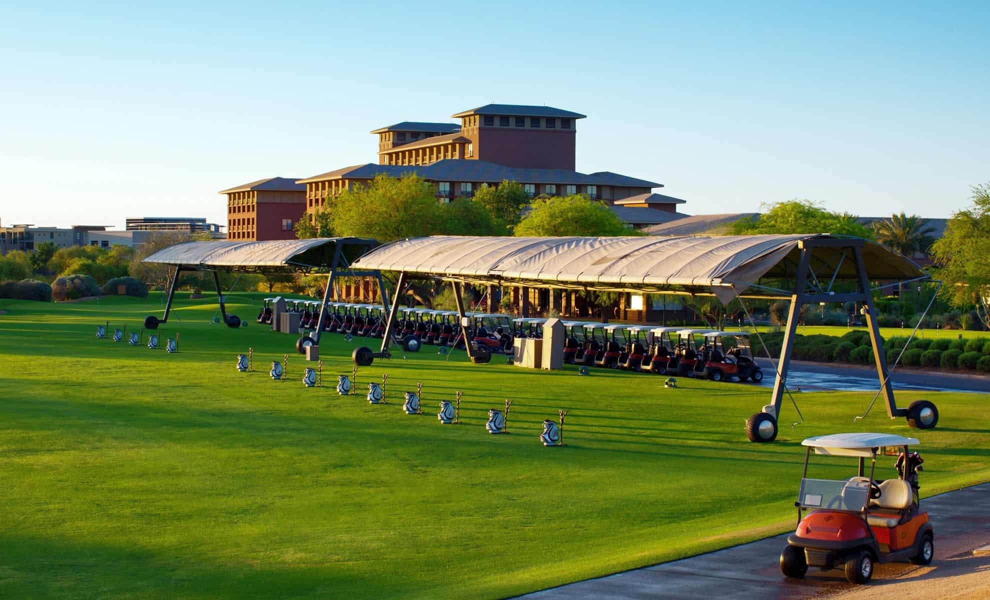 Buggies parked at the Westin Kierland Resort