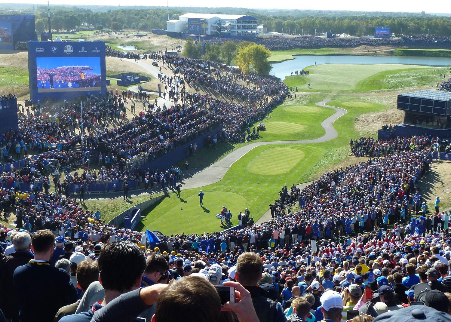Panoramic view from the stands of the Ryder Cup