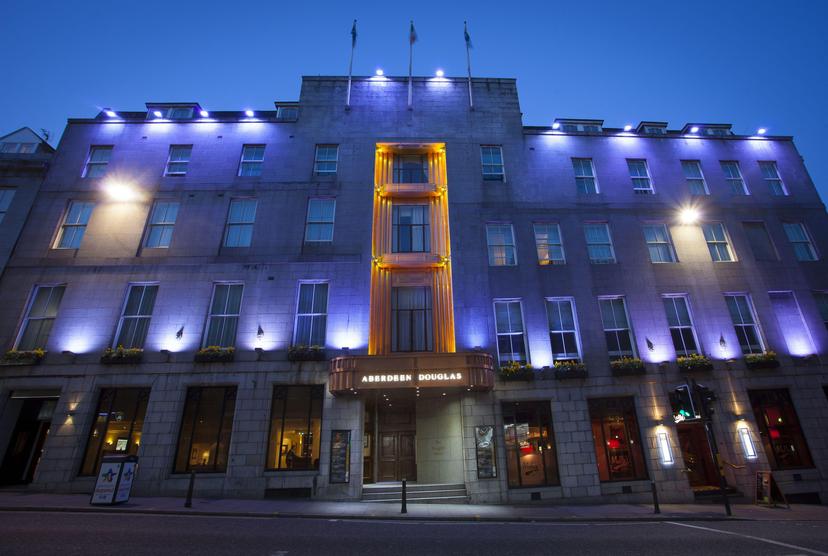 Panoramic view of the The Aberdeen Douglas Hotel building