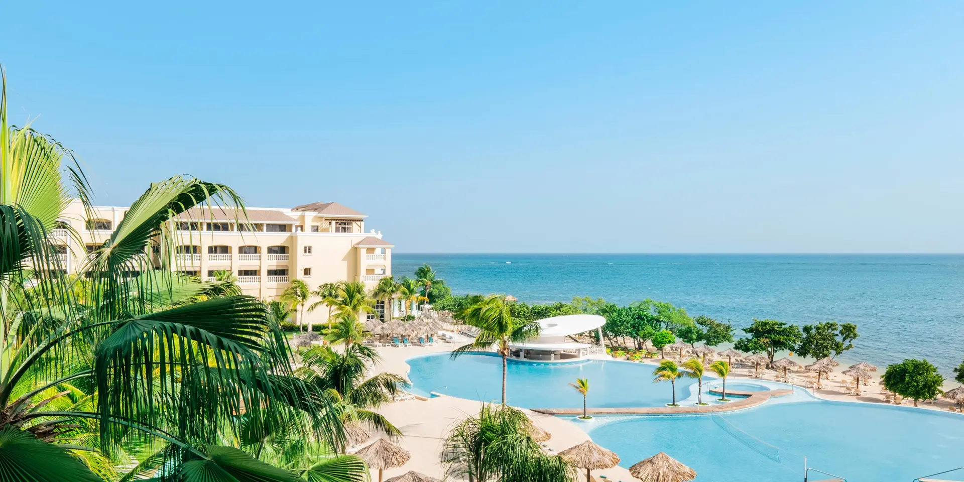 Panoramic view of Iberostar Waves Rose Hall Beach