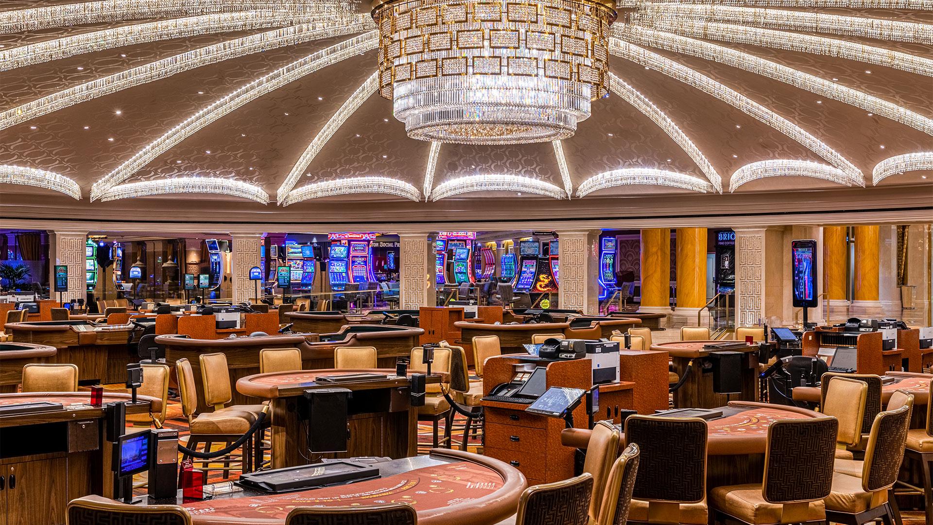 Casino blackjack tables at the resort
