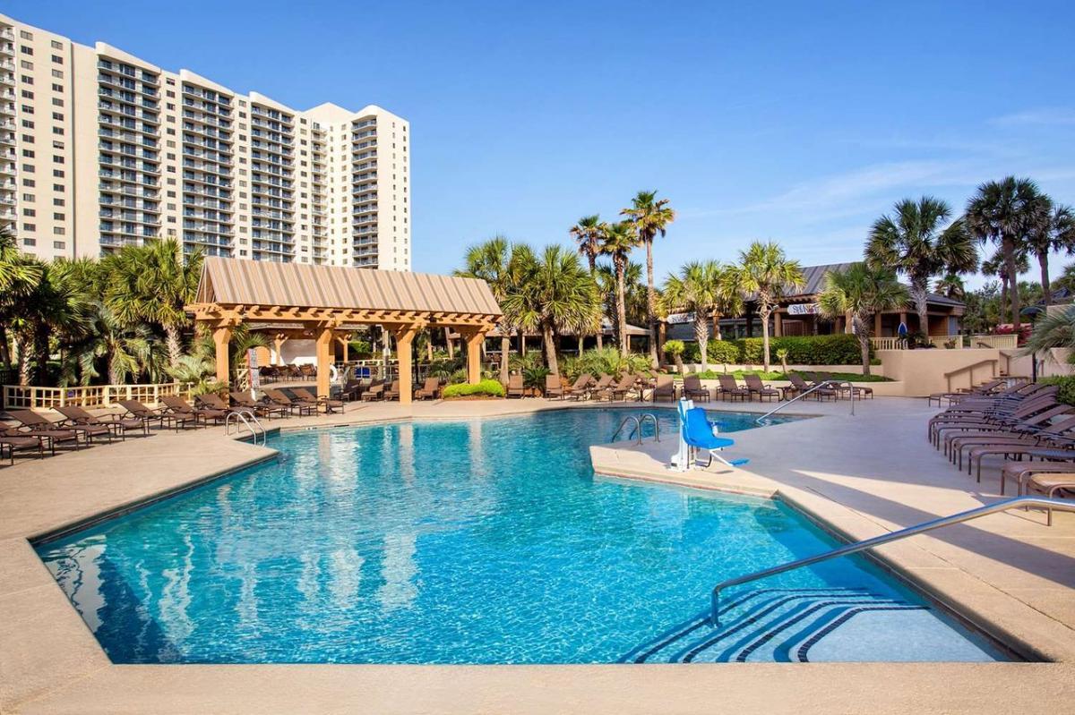 Outdoor swimming pool at the resort