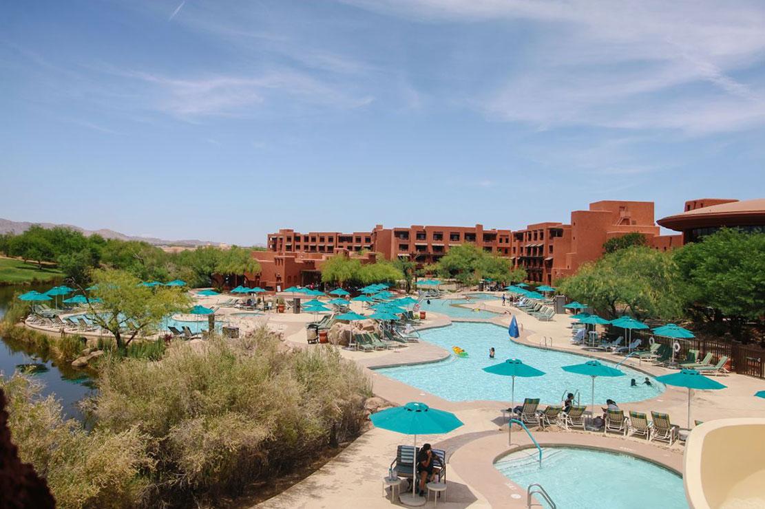 Outdoor swimming pool at the resort