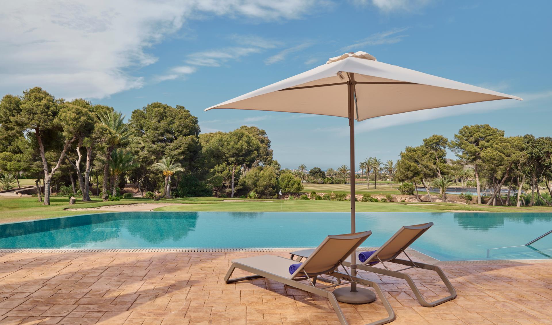 Outdoor pool area