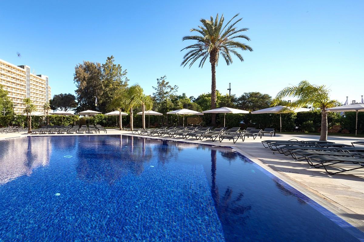 Outdoor swimming pool area