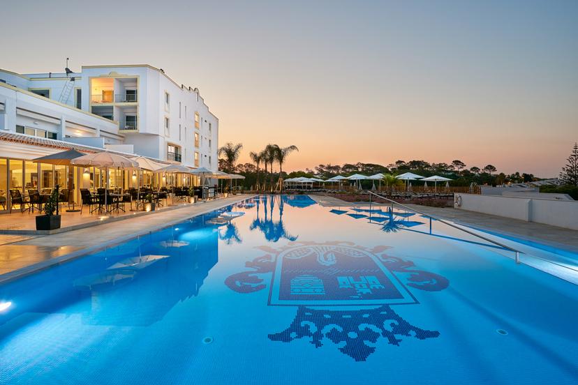 Outdoor swimming pool area