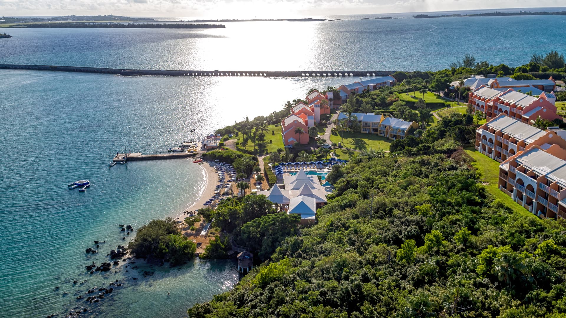 Grotto Bay Resort’s beach and oceanfront amenities.