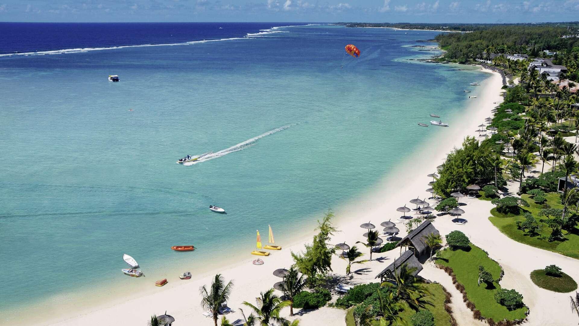 The Long Beach Golf & Spa Resort private beach with different water activities available
