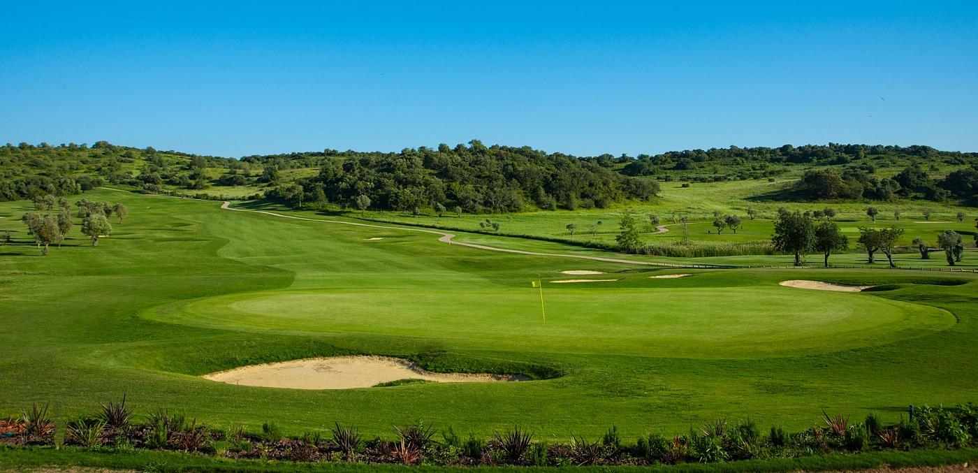 Downhill fairway towards the green