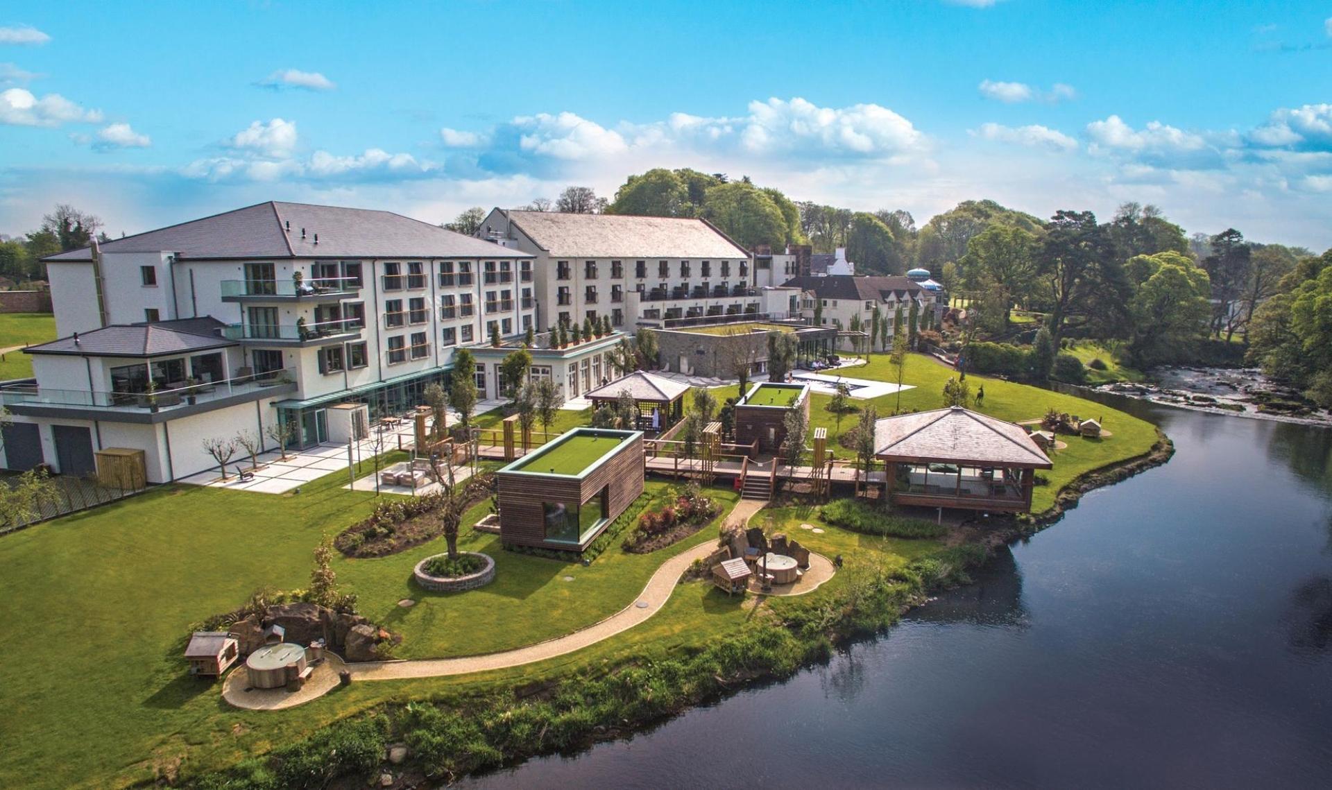Aerial view of the coastal Galgorm Resort