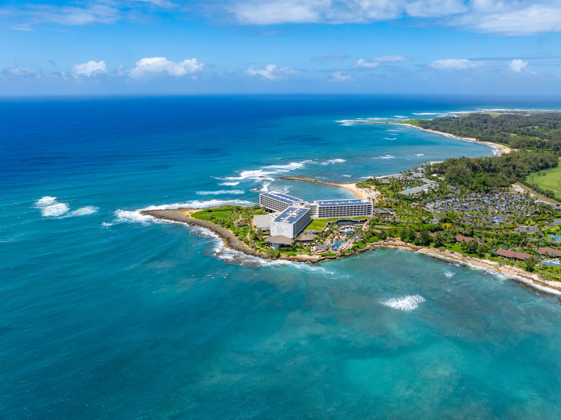 Aerial view of the resort