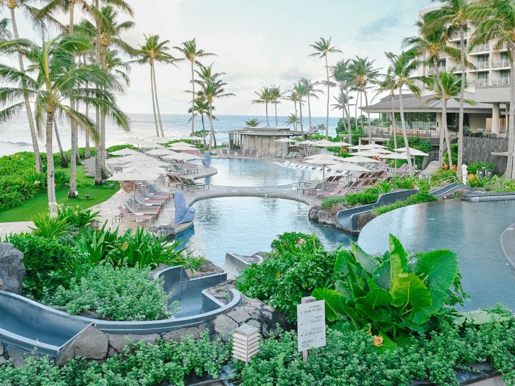 Outdoor pool area