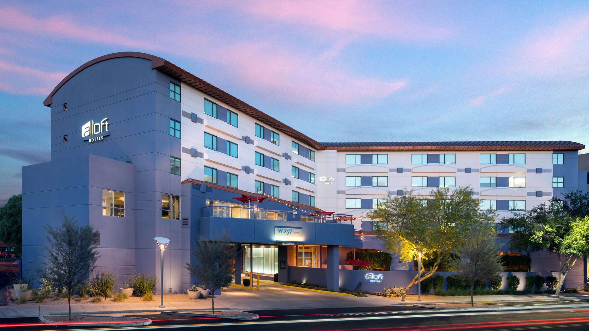 Exterior view of the hotel building
