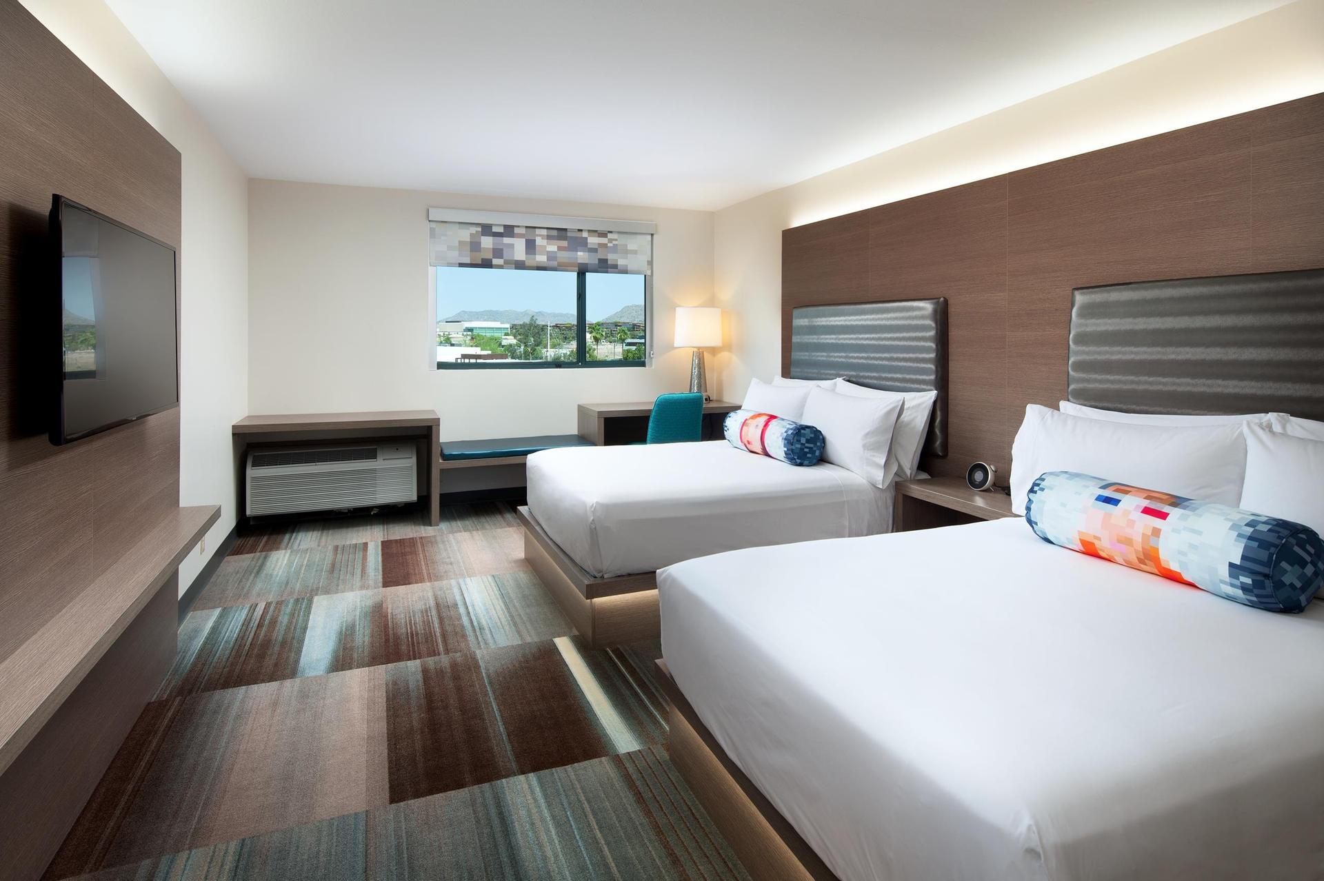 Twin double bed room at the hotel