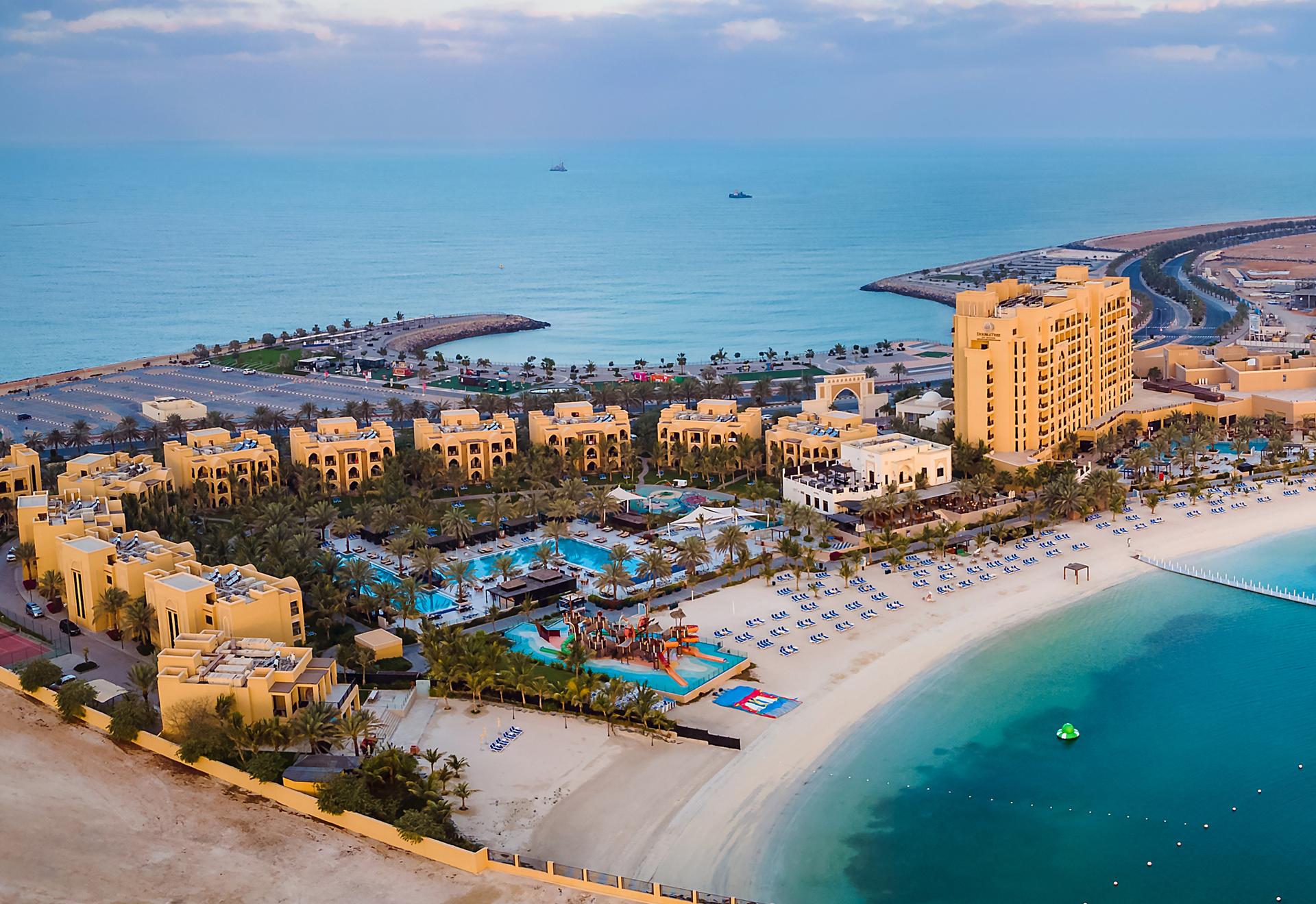 Aeiral view of the resort with stunning sea views