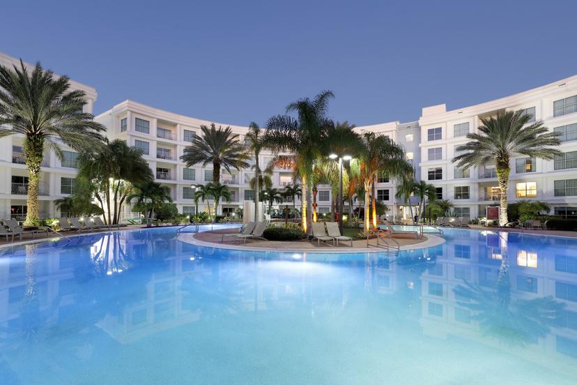 Outdoor pool area