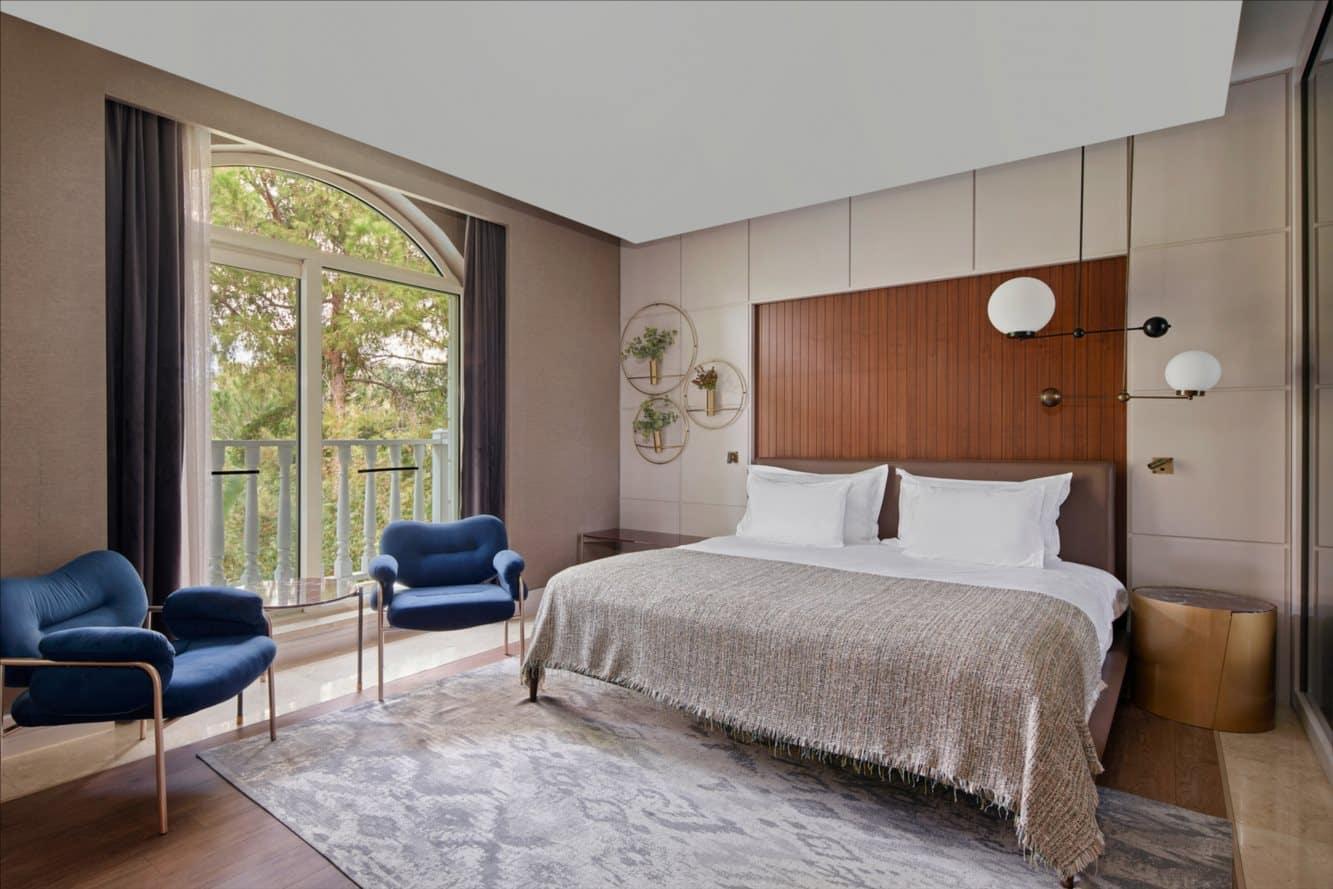 Modern double bed room as part of the resort