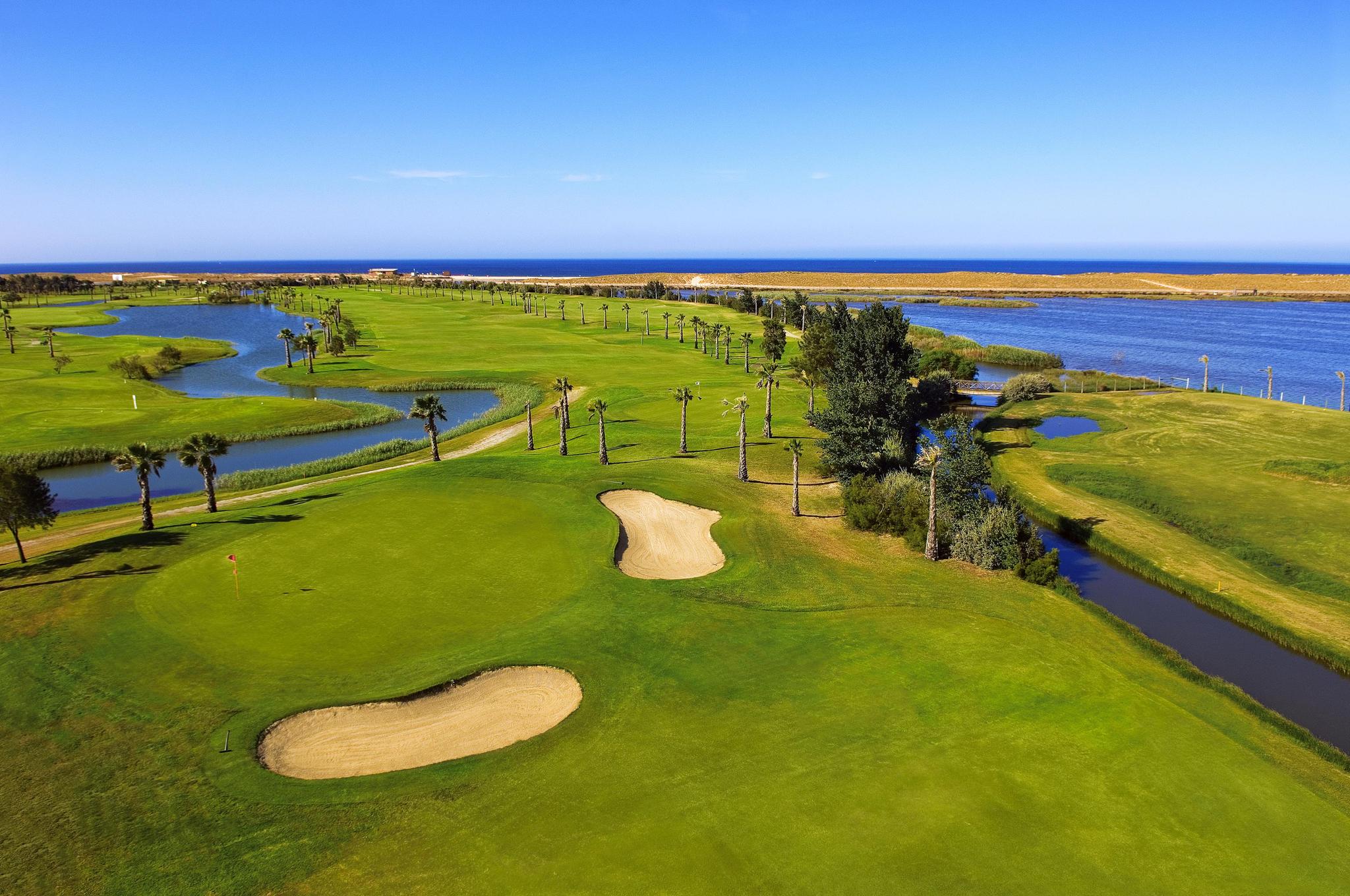 Birdseye view of the Marriott Residence Salgados Resort golf course