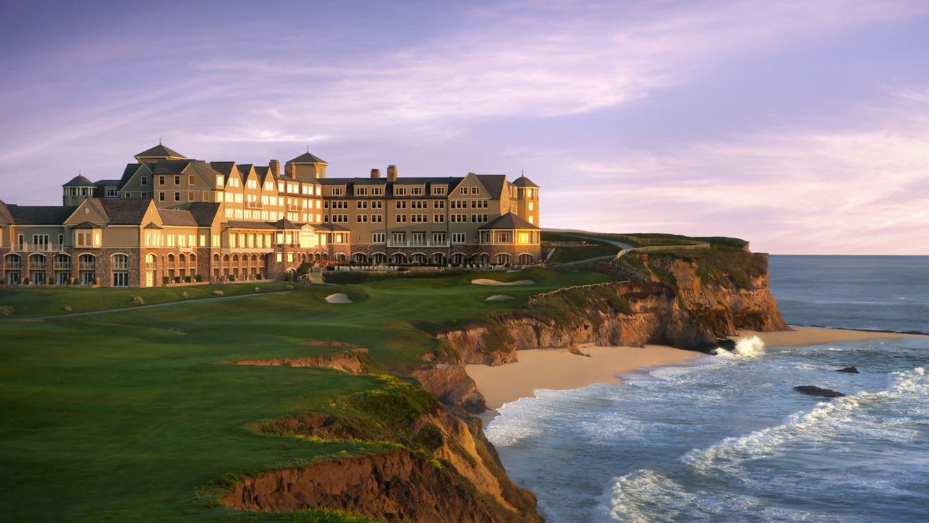 The Ritz Carlton, Half Moon Bay resort building overlooking the coast