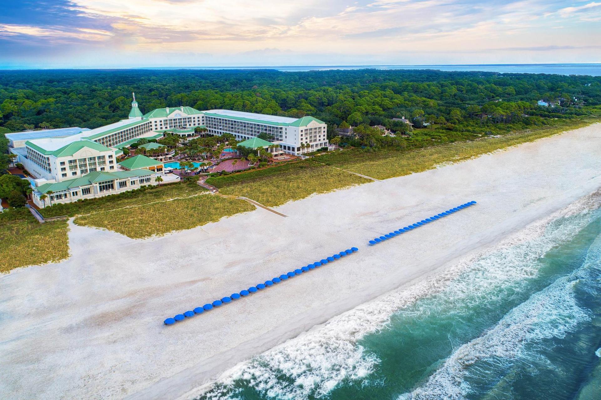 Birdseye view of the Westin Hilton Head Island Resort with sea views