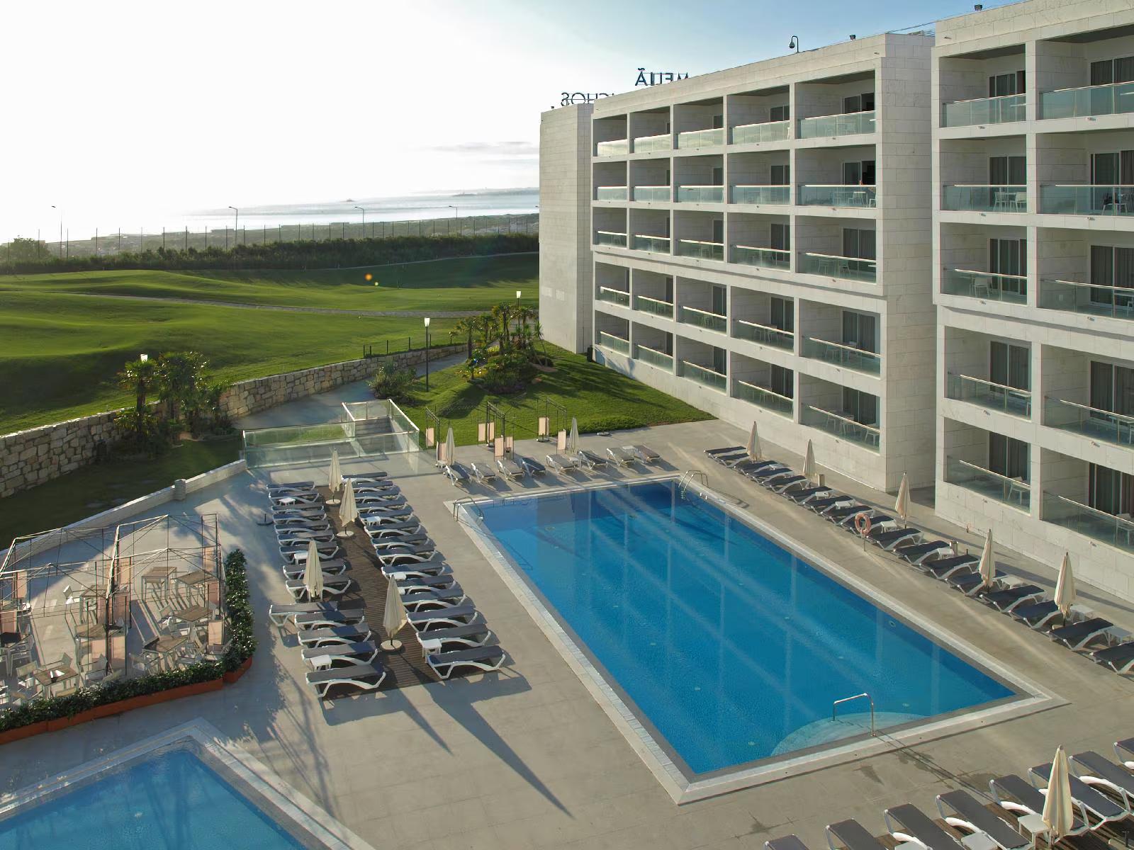 Outdoor swimming pool area