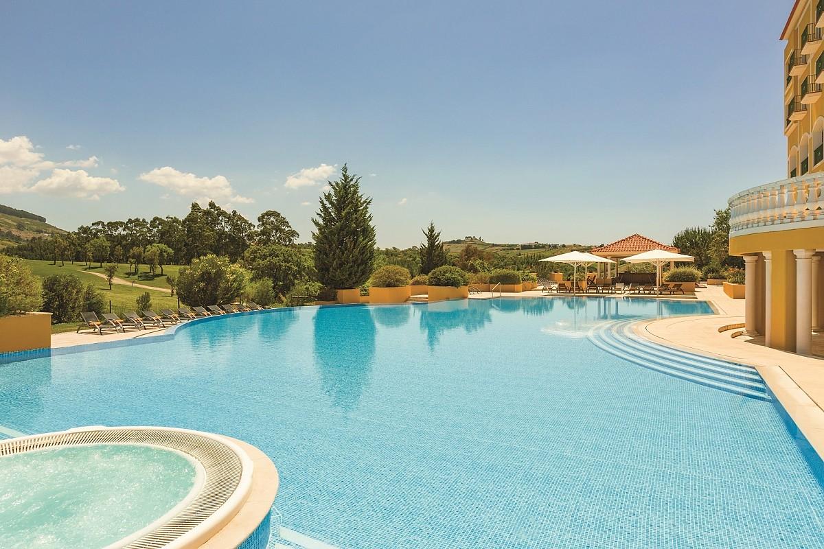Outdoor swimming pool area