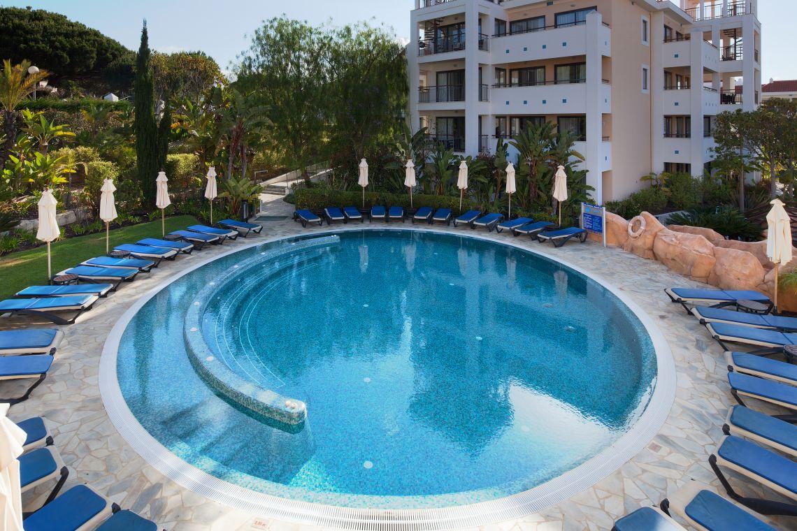 Outdoor swimming pool area