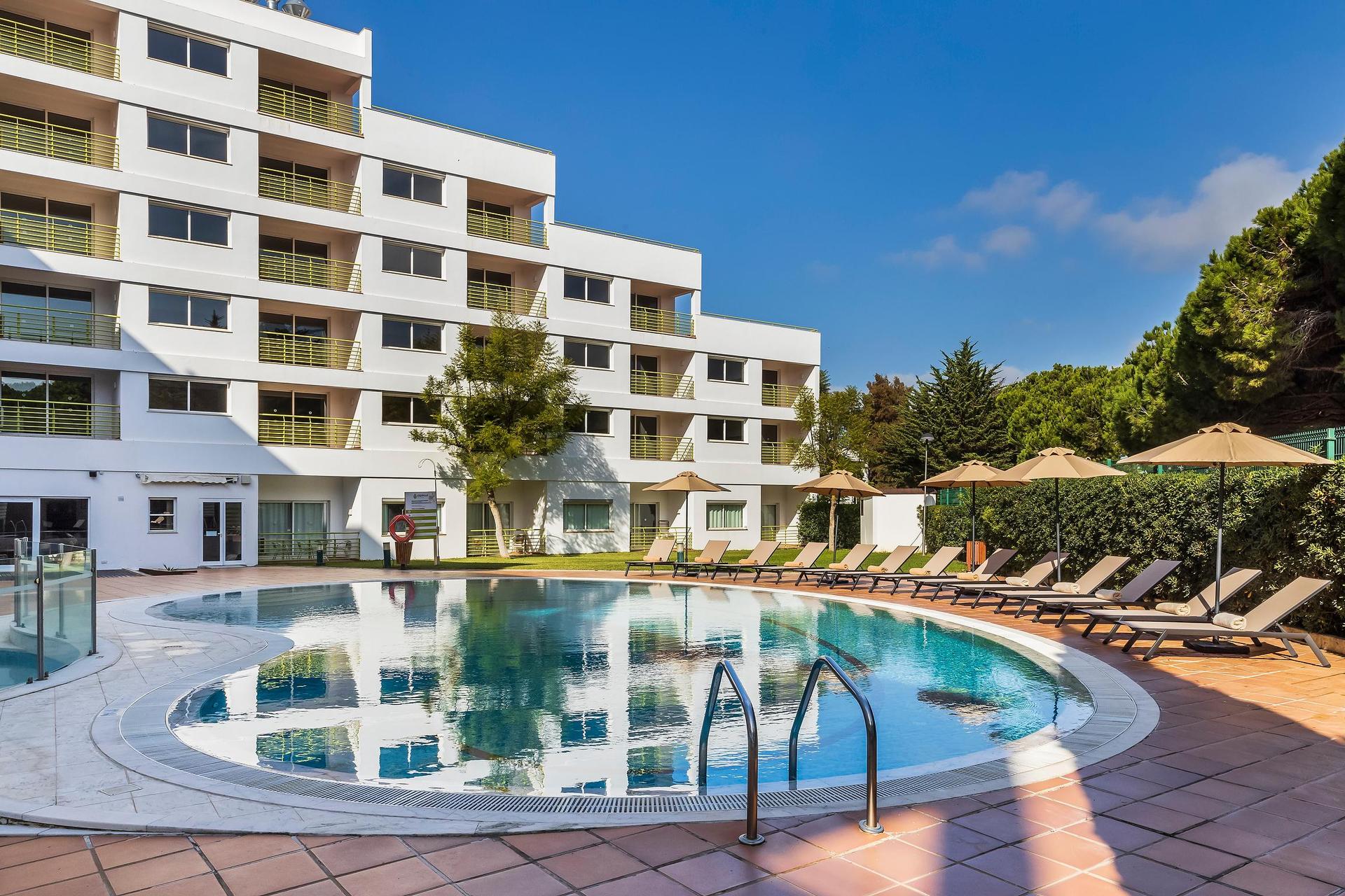 Outdoor swimming pool area