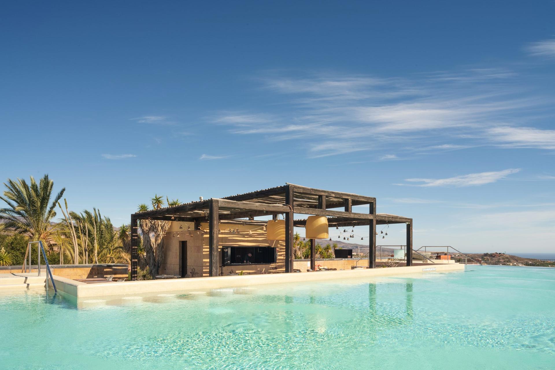 Outdoor swimming pool area