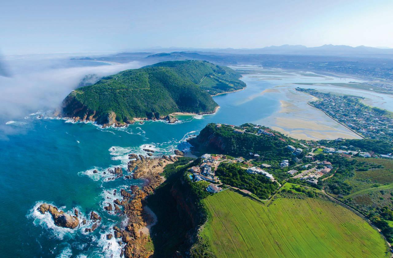 Birdseye view of the Simola Golf & Country Estate with coastal views