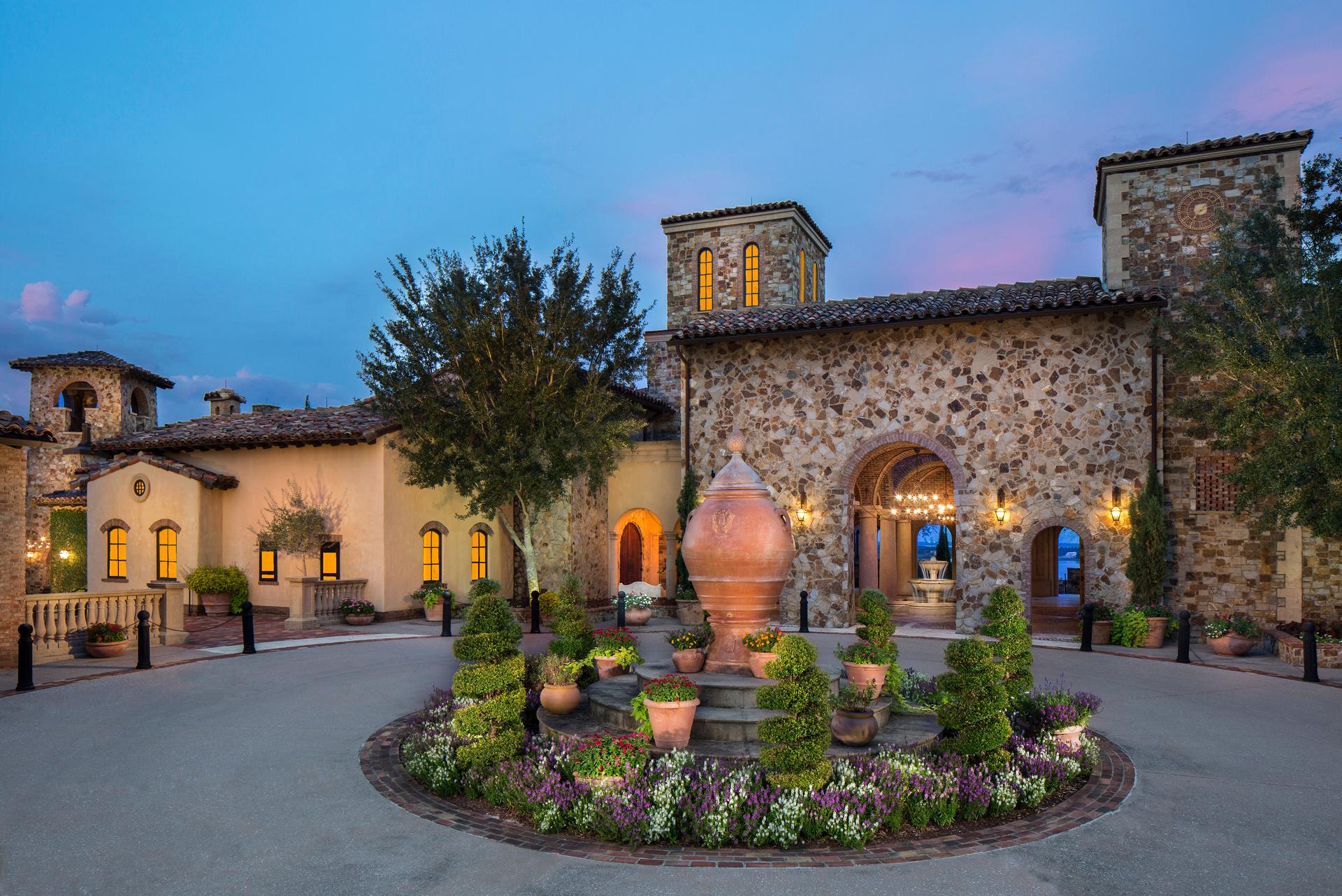 The Bella Collina Golf Clubhouse with a luxurious nature centre piece