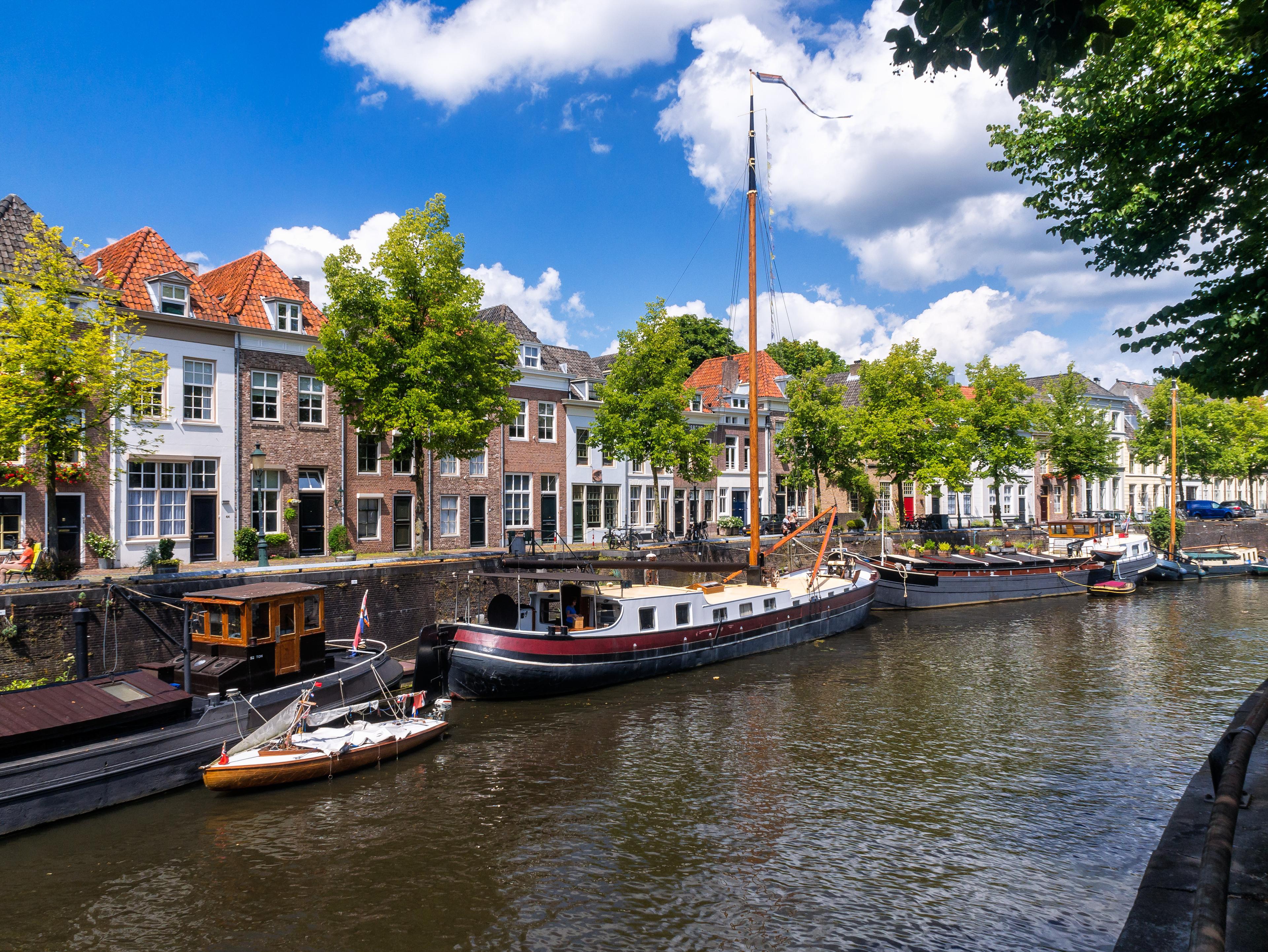 The city of Den Bosch with a river running through the centre