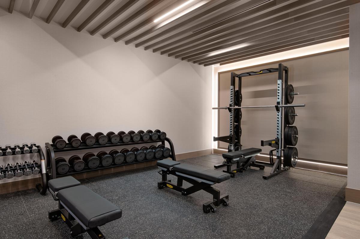 Gym at the hotel with all the necessary equipment