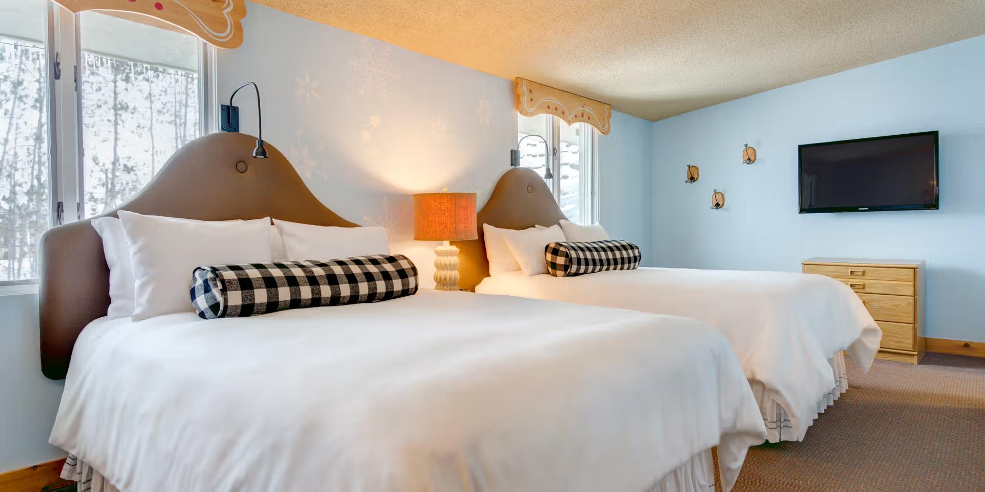 Twin double bed room at the Boyne Mountain Resort