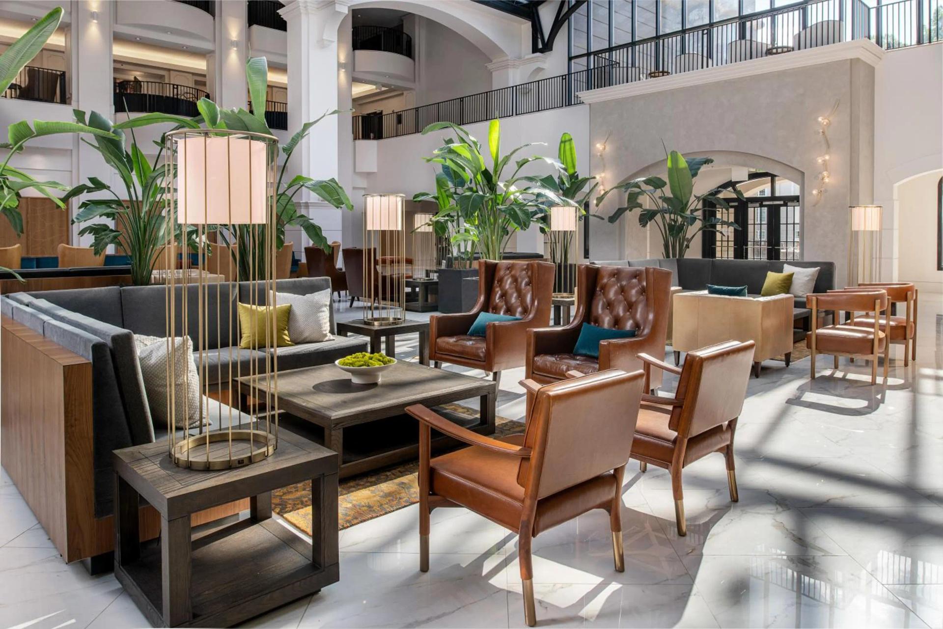 Dining and lounging area at the Chateau Elan Resort