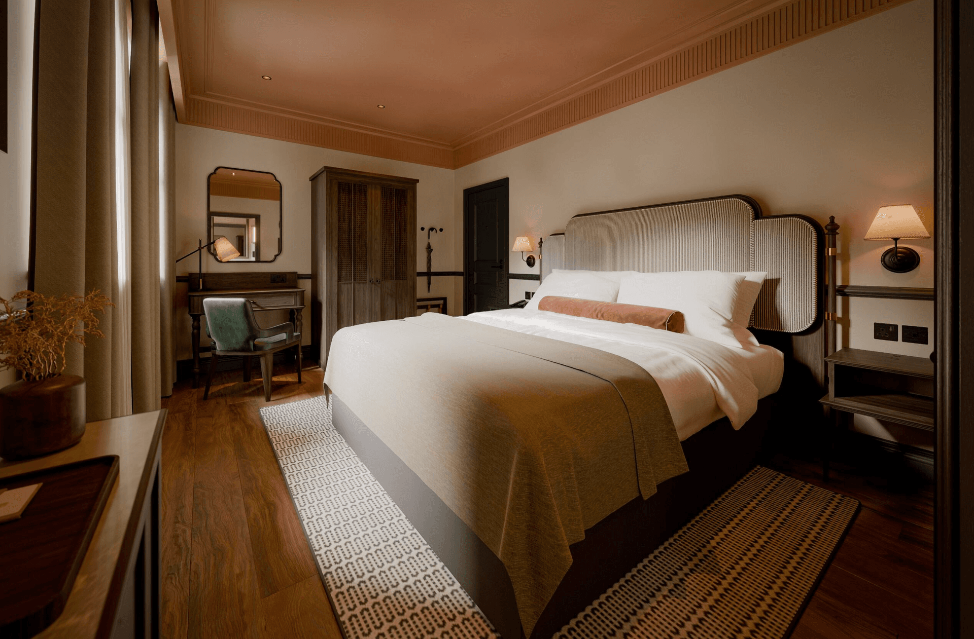 Double bed suite at The Kithmore Hotel